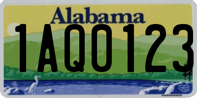 AL license plate 1AQ0123