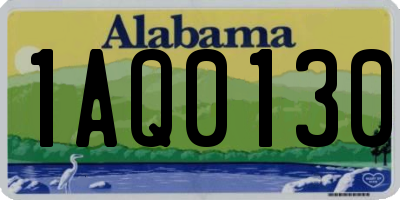 AL license plate 1AQ0130