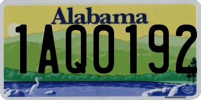 AL license plate 1AQ0192