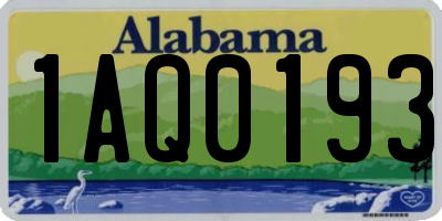 AL license plate 1AQ0193