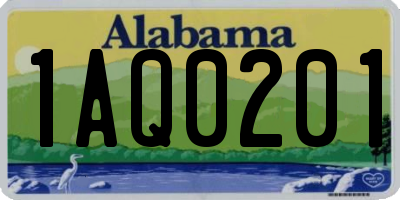 AL license plate 1AQ0201