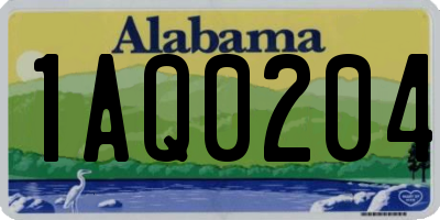 AL license plate 1AQ0204