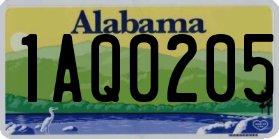 AL license plate 1AQ0205
