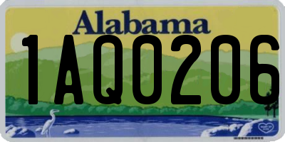 AL license plate 1AQ0206