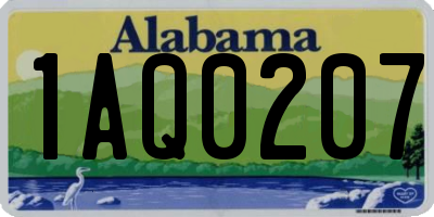 AL license plate 1AQ0207