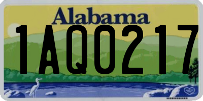 AL license plate 1AQ0217