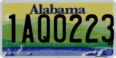 AL license plate 1AQ0223