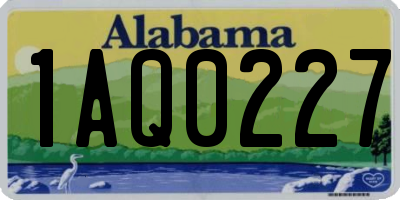 AL license plate 1AQ0227