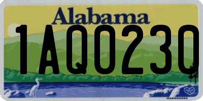 AL license plate 1AQ0230