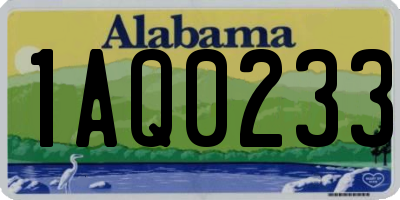AL license plate 1AQ0233