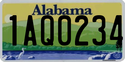 AL license plate 1AQ0234