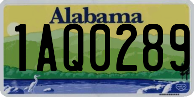 AL license plate 1AQ0289
