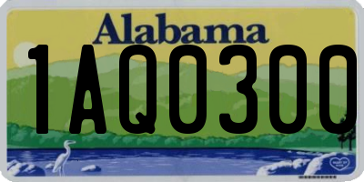 AL license plate 1AQ0300