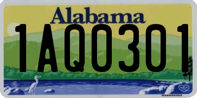 AL license plate 1AQ0301