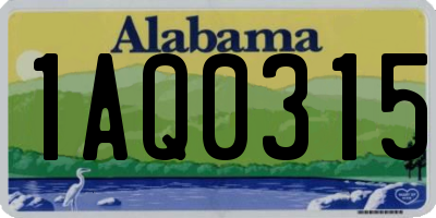 AL license plate 1AQ0315
