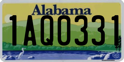AL license plate 1AQ0331