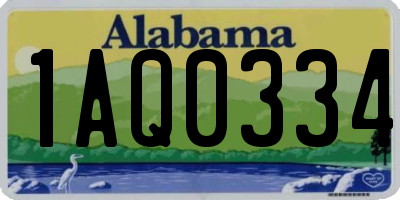 AL license plate 1AQ0334