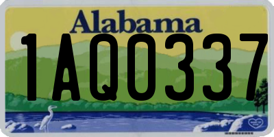 AL license plate 1AQ0337