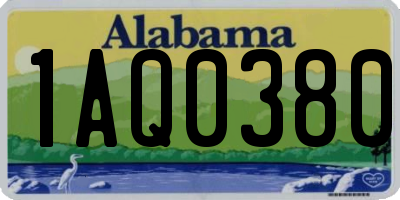 AL license plate 1AQ0380