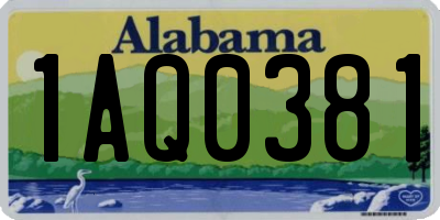 AL license plate 1AQ0381