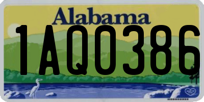 AL license plate 1AQ0386