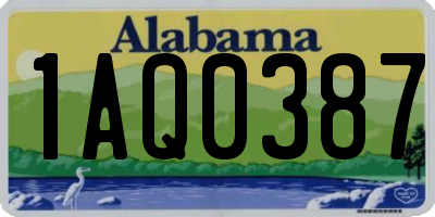 AL license plate 1AQ0387