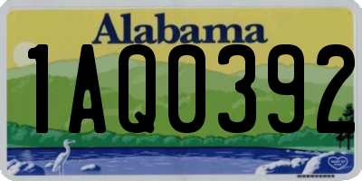 AL license plate 1AQ0392
