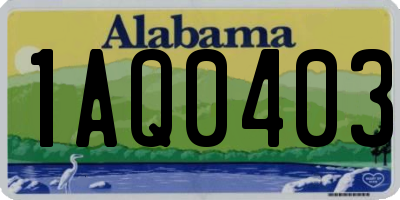 AL license plate 1AQ0403