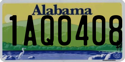 AL license plate 1AQ0408
