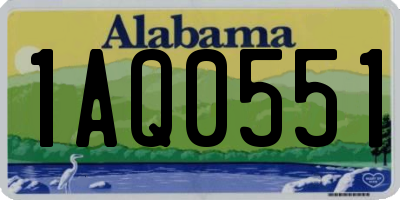 AL license plate 1AQ0551