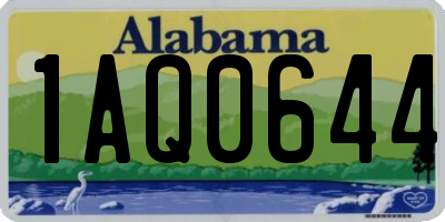 AL license plate 1AQ0644