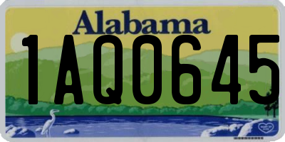 AL license plate 1AQ0645