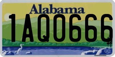 AL license plate 1AQ0666