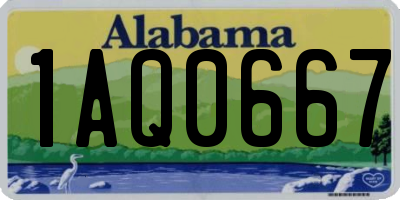 AL license plate 1AQ0667
