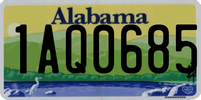 AL license plate 1AQ0685