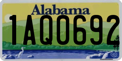 AL license plate 1AQ0692