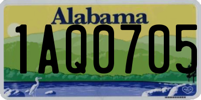 AL license plate 1AQ0705