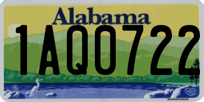AL license plate 1AQ0722