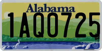 AL license plate 1AQ0725