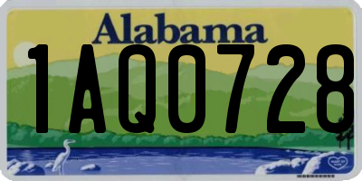 AL license plate 1AQ0728
