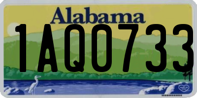 AL license plate 1AQ0733