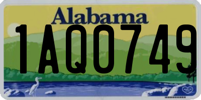 AL license plate 1AQ0749