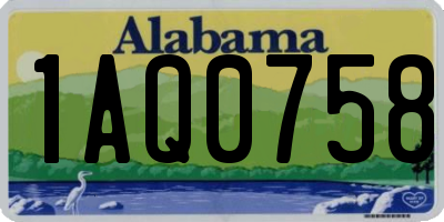 AL license plate 1AQ0758