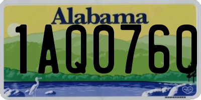 AL license plate 1AQ0760