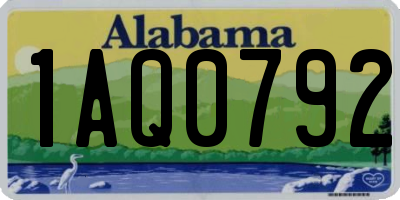 AL license plate 1AQ0792