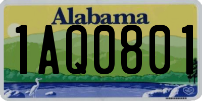 AL license plate 1AQ0801