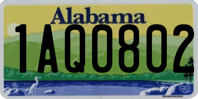 AL license plate 1AQ0802