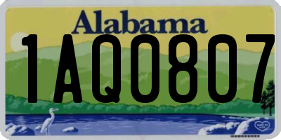 AL license plate 1AQ0807