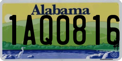 AL license plate 1AQ0816