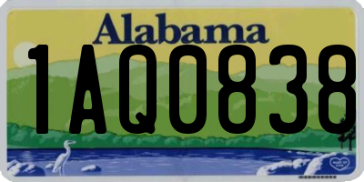 AL license plate 1AQ0838